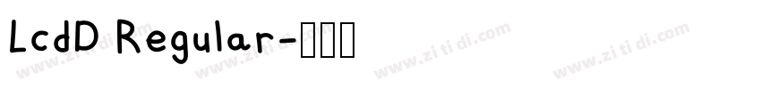 LcdD Regular字体转换